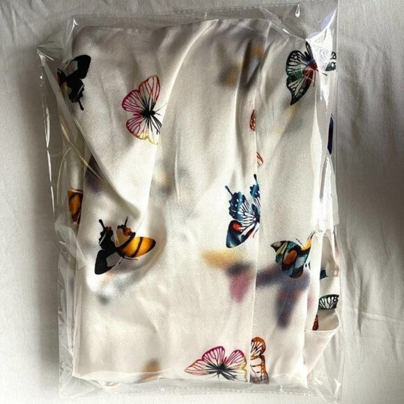 NWT Kim Shui White Butterfly Silk Mini Dress - Picture 10 of 10